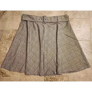 Worthington Belted Plaid Skirt